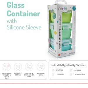 Melli Glass Containers with Silicone Sleeves.